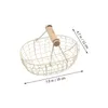 Paniers de rangement 1pc rétro fer panier décoratif fruits cuisine porte-pain beige