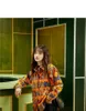 Women's Jackets 2022 Style SP&AU Jacket Loose Printing Coat Retro Corduroy Shirt Clothing Leisure Woman Band Collar