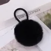 Bande de caoutchouc servir gratuit DHL boule de fourrure en peluche porte-clés 8 cm charme pompon porte-clés femmes sac à main pendentif porte-clés porte-clés de voiture accessoires de mode