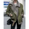 Bombones de lana para mujer 2022 para mujer Vintage Woolen Coat Doble Hebilla Slim Tronch Abrigos Lady Fur Colllar Peacoat Chaquetas de invierno Ropa de abrigo