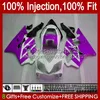 100٪ fit oem fairings لهوندا CBR 600F4 600FS 600 F4 FS CC 99-00 الجسم 54NO.216 600cc CBR600 F4 CBR600F4 الأرجواني الأبيض 99 00 CBR600FS 1999 2000 حقن العفن