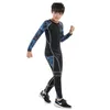 Children Fitness Tights Gym Clothing Kids Leggings Running Tracksuit Men Training Jogging Suits Sports Workout Compression Sets 201128