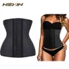 Hexin Big Rabat! 9 Stalowa gorset boned 100% Latex Waist Trener Dla Kobiet Lateksowy Talii Cincher Pas Body Shaper Women Shapewear X0713