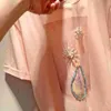 2021 Nieuwe zomer losse Koreaanse kleding mode fles bloem kraleningtower t-shirt vrouwen tops Ropa mujer korte mouw bottoming shi H1230