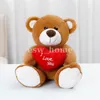 Favor Favor Bonito Urso De Peluche Recheado Brinquedo De Pelúcia Abraçando Bonecas Com Coração Valentim Presente Para Meninas Eu te amo