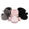 Bonitos botines de bebé de felpa suave de invierno, botas de nieve antideslizantes para niños, botas cálidas de suela blanda para bebés y niñas, nuevo G1023