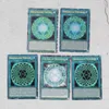 Yugioh-kaarten met tin doos yu gi oh kaart 72 stks holografische Engelse versie gouden brief duellellinks spel kaart blauwe ogen Exodia AA220314