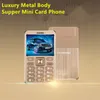 Luksusowy Złoty Oryginalny A10 Phones Odblokowany Przenośny Mały Karta Kredytowa GSM Telefon komórkowy MP3 Bluetooth Metal Body Dual SIM UltraThin Mini Telefon z wolnym przypadku