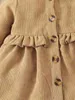 Baby Ruffle Trim Corduroy Coat SHE