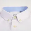 Hommes grande taille décontracté solide Oxford robe chemise unique poche plaquée à manches longues coupe régulière boutonné épais chemises 210809