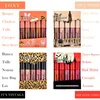 Teayason Lips Makeup Set 5pcs Mini Matte Lip Gloss Liquid Lipstick lipkit Nude Colour Lipgloss Make Up kit 4 Styles5137979