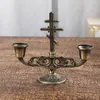 Ljushållare Creative Two Head Stand European Trumpet Candlestick Votive för heminredning