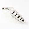 Anal Butt Plug Five Balls Stainless Steel Metal Anus Beads Lock with Handles Sex Toys Adult Products4345418