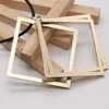 Pendant Necklaces Fashion Original Design Golden Metal Modern Square Necklace For Women Stainless Steel Jewelry Punk Chain Gothic Accessorie