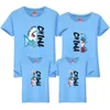 Chinese Style Family Look Matching Outfits Clothes Summer Short Sleeve t shirt Cotton Casual Tops Mother and Daughter Clothes 210713