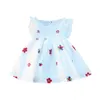 Vestidos de verano para niñas, ropa sin mangas con bordado Floral de fresa para niños, disfraz de niña, disfraz de bebes #55 Q0716