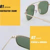Lunettes de soleil avec boîtier Aviation Ao Men Designer Sun Glasses pour mâle American Optical Glass Lens Carton1446368