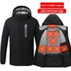 Elektrikli Isıtmalı Ceketler Pamuk Erkek Kadın Açık Ceket USB Isıtma Kapüşonlu Ceketler Termal Isıtıcı Ceket Kış Açık 211013