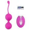 Massagem 2 pontos Estimulação Duplo Ovo Vagina Bugina Sexo Anal Brinquedos para Mulheres Casais Produto Vibrando Kegel Ball Wireless