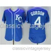 Ricamo Alex Gordon famosa maglia da baseball americana cucita maglia da baseball da uomo donna giovanile taglia XS-6XL