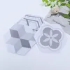 Wall Stickers 10pcs/set Creative Hexagonal Tile Removable Waterproof Sticker With Geometric Pattern In Grey For Kitchen Or