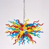 Art Deco Mouth Blown Murano LED Lamps Multi Color Chandeliers in China Turkish Style Hotel Home Decoration