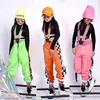 Sahne Giyim Çocuk Caz Dans Kostümleri Siyah Gevşek Pantolon Tops Hip-Hop Giyim Modern Balo Salonu Çocuklar Sokak Kıyafetleri DQS295