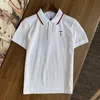 2024 Solid Color Polo Shirt Men broderi skjortor Kort ärm Mäns t -shirt tee överdimensionerade Londonkläder stor stor storlek plus