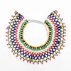 Earrings  Necklace Bohemian Ethnic Style Fashion Charm Jewelry Sets African Tribal Colorful Resin Bead Long Tassel Choker Anklet243t