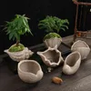 Kreatywny Gruba Ceramiczny Pot Naczynie Shell Shape Ceramiczne Soczyste Pot Holder Wróżka Ogród Ogród Kaktus Doniczek Planter 210712