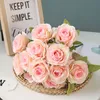 12 Têtes Artificielle Rose Fleurs Bouquet Maison Jardin Décor Soie Roses Fleur Mariée Fête De Mariage Décoratif Faux Roses