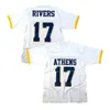 Maßgeschneidertes Phillip Rivers 17# High School Football-Trikot, weiß genäht, beliebiger Name, Nummer, Größe S-4XL, Trikots in Top-Qualität