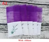 Sacchetti di bustine di lavanda in organza di cotone viola Fiori secchi fai-da-te Dolce Bursa Guardaroba Sacchetto regalo vuoto antimuffa Borsa profumataZC543