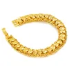 Cute 22K Gold Bracelet for Women Wedding Engagement Jewelry Luxury Widen Watch Chain Bracelet Not Fade Fine Jewelry Gifts
