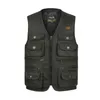 Men Large Size XL-4XL Motorcycle Casual Vest Male Multi-Pocket Tactical Fashion Waistcoats High Quality Masculino Overalls vest 211104