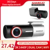 SIPOVO U700 DASH CAM FRONT E CAMINHA TRASEIRA QHD 1944P carro DVR com 2 Cam Dashcam Wifi gravador de vídeo 24h monitor de estacionamento