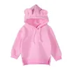 Spring Baby Boys Girls Hooded Long Sleeve Candy Soild Color Sweatshirt Fashion Children Clothes E0023 210610