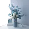 Nordic Snowflake Flower Elegant Simulation White Rose Wedding Bridal Bouquet Artificial Silk Flowers For Home Dining Table Decor6020439