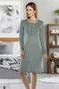 100% Wiskoza Koszulki Prywąskie Piżamy Piżamy Sleepshirts Homewear Dla Kobiet Piżaszki Nightdress Sen Top Night Nosić Sleeping Dress 210924
