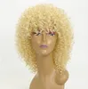 Perruque synthétique Afro bouclée et crépue blonde 613, 15 pouces, perruques en Fiber de haute température, perruques de Simulation de cheveux humains WS642M