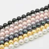 Piękny Naturalny 10mm Multi Color Sea Shell Pearl Naszyjnik 18 '' DIY Ręcznie Modna Biżuteria Design Design Dnia Matki