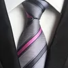 52 renk klasik 8 cm kravat insan için% 100 ipek kravat lüks çizgili iş boyun takım elbise kravat düğün parti kravat erkek hediyesi