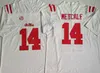 American College Football Wear NCAA Universidade Ole Miss Rebeldes 14 DK Metcalf College Jersey Football Red Away White Home All Stitching For Sport Fans 150th 2021 Cotto