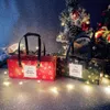 Lbsisi Life 5pcs عيد الميلاد مقبض هدية مربع الحلوى كوكي ورقة صناديق كب كيك الشوكولاته البسكويت نوغات ل عيد ميلاد سعيد H1231