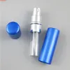 300 x 5ml 10ml 재충전 가능한 분무기 스프레이 퍼퓸 병 향수 병 UV 알루미늄 향수 골드 레드 블루 BottleHigh Qualtity