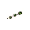 Light luxury pearl diamond hairpin green hairpin net red girl clip bangs