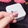 Cluster-Ringe, 100 % natürlicher und echter rosa Opal-Ring, 925er-Sterlingsilber, feiner handgefertigter Schmuck