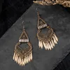 Böhmen Etnisk örhänge för kvinnor Kvinna Rose Goldn Luxury Tassel Dangle Drop Earrings Boho Indian Fine Smycken Tillbehör