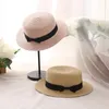 Wide Brim Hats 2021 Depony Summer Beach Straw Hat For Women Large Chapeau Femme Bowknot Cap UV Protection Sun