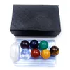 7Pcs 16mm seven Chakra Stone Reiki Healing Crystal Hand Piece Holistic Balancing Polished Palm Natural Stones with Box